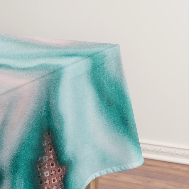 Toalha De Mesa Mármaco pintado suavemente com rosa, brilhante, co (Posição Original)