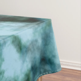 Toalha De Mesa Mármore Verde Azul