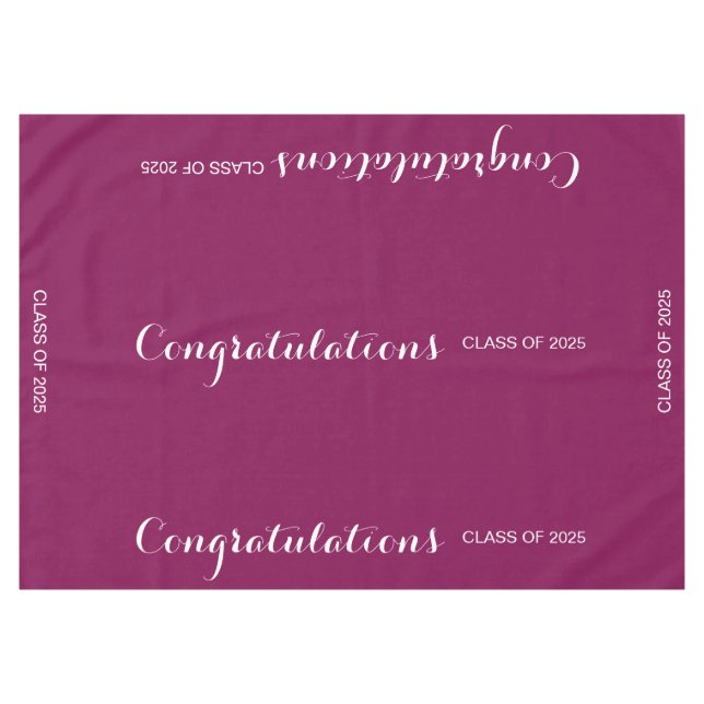 Toalha De Mesa Maroon Graduation Tablecloth (Frente (Horizontal))