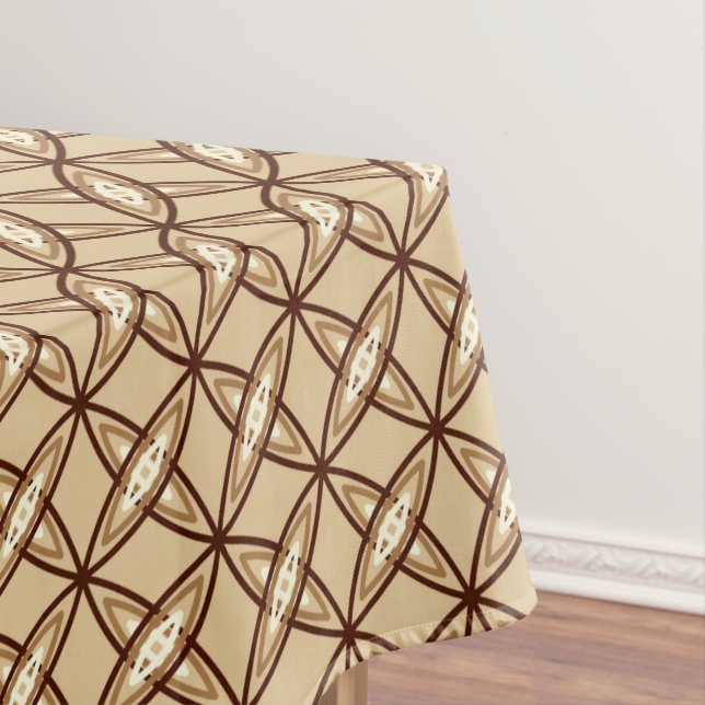 Toalha De Mesa Meio século Atômica Moderno - Camel Tan (Posição Original)