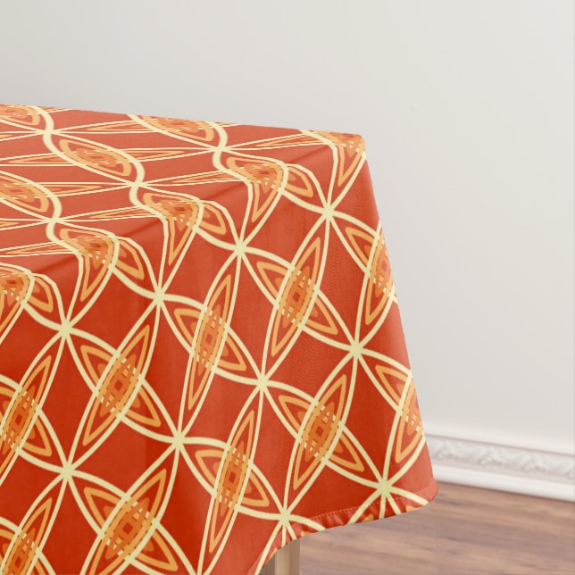 Toalha De Mesa Meio século Atômica moderno - tangerina laranja (Posição Original)