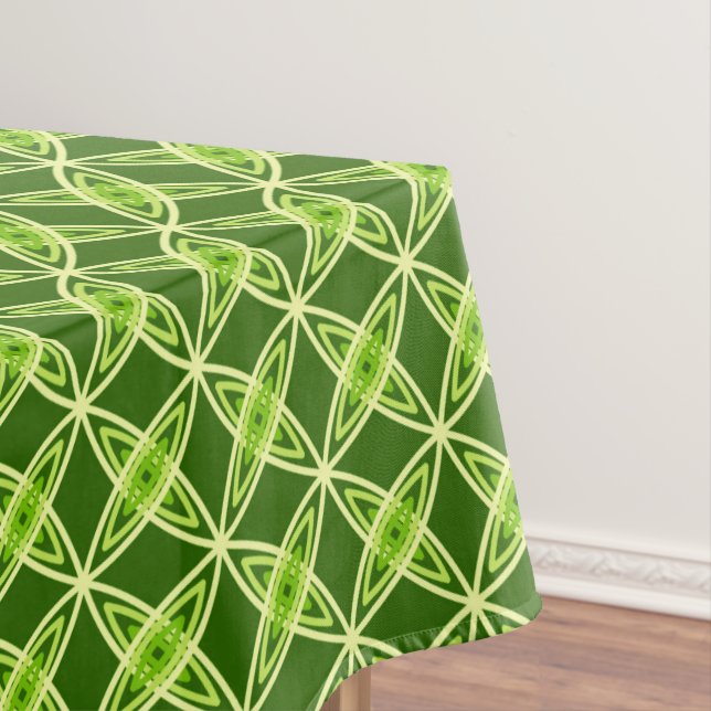 Toalha De Mesa Meio século Atômica Moderno - Verde-Azul (Posição Original)