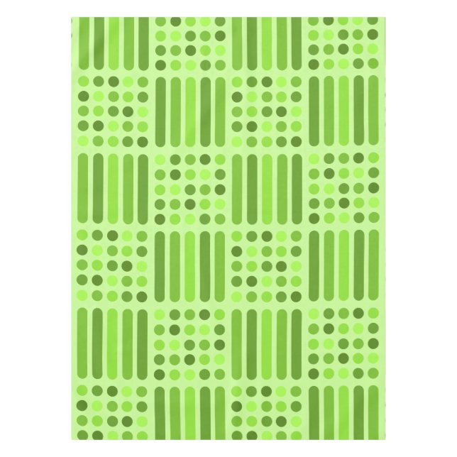 Toalha De Mesa Meio século Círculos Modernos Linhas Chartreuse (Frente)