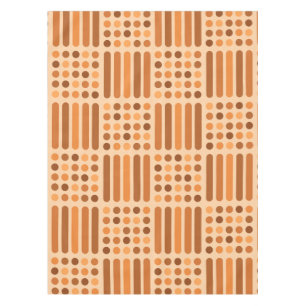 Toalha De Mesa Meio século Círculos Modernos Linhas Laranja