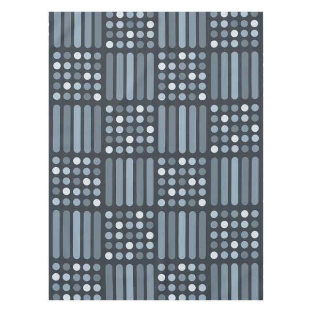 Toalha De Mesa Meio século com Linhas de Círculos Modernos (Frente)