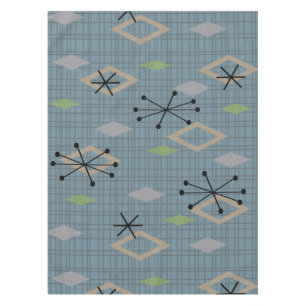 Toalha De Mesa Meio século Diamantes Modernos Slate Cinza Azul