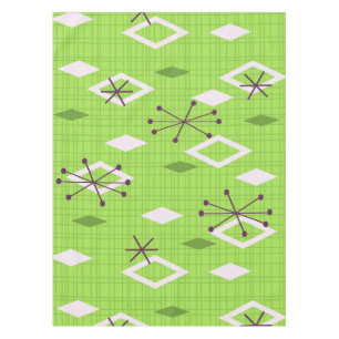 Toalha De Mesa Meio século Diamantes Starbursts Chartreuse