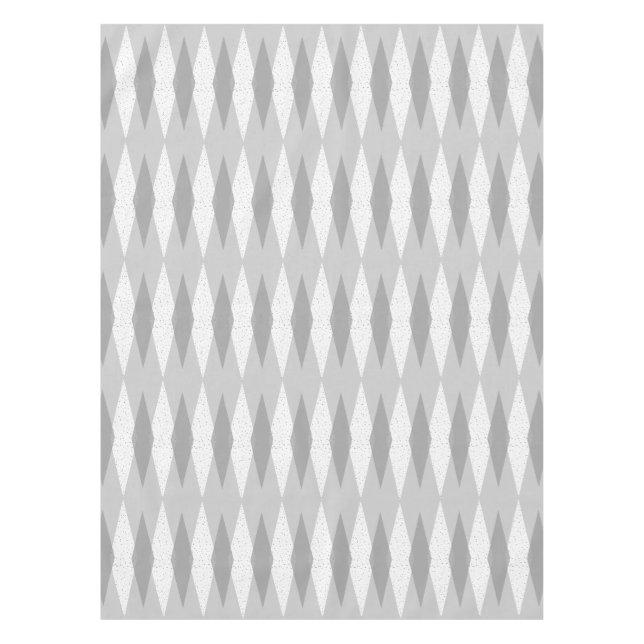 Toalha De Mesa meio século Modern Cinza Argyle Tablecloth (Frente)
