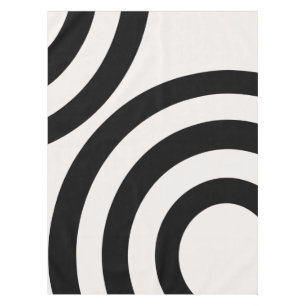 Toalha De Mesa Meio século Moderno Arcos Preto e Branco