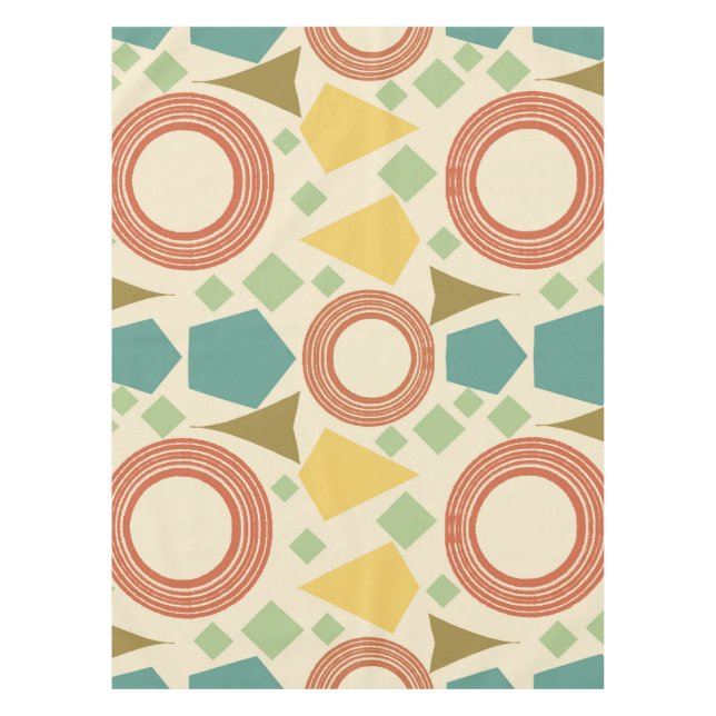 Toalha De Mesa Meio século Moderno Colorido Geométrico (Frente)