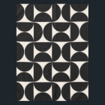 Toalha De Mesa Meio século Padrão Vintage Moderno Preto e Branco<br><div class="desc">Padrão Moderno do Meio século Retroativo - Formas Geométricas do Abstrato - Padrão Minimalista em preto e branco creme.</div>