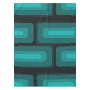 Toalha De Mesa Meio século Retângulo Longo Moderno Teal