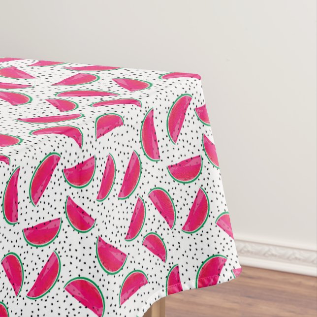 Toalha De Mesa Melancia de néon no teste padrão das sementes (Posição Original)