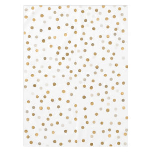 Toalha De Mesa Menina Dourada, Confetti White Design