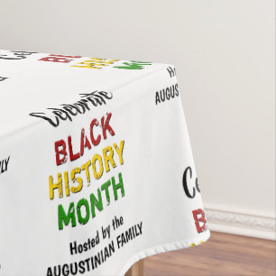 Toalha De Mesa MÊS DE HISTÓRIA NEGRA Personalizada