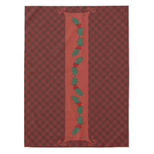 Toalha De Mesa Mesa de Natal Xadrez vermelha de 60" x 104"