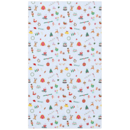 Toalha De Mesa Mesa decorativa de Natal azul Pastel