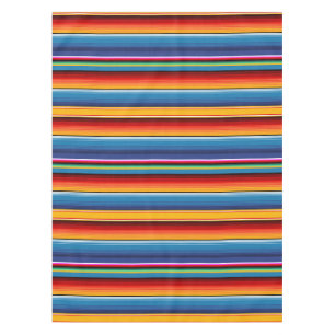 Toalha De Mesa Mexicano vermelho Dourado azul Sarape