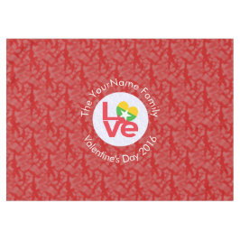 Toalha De Mesa Mianmar Sinalizador birmanês Heart LOVE