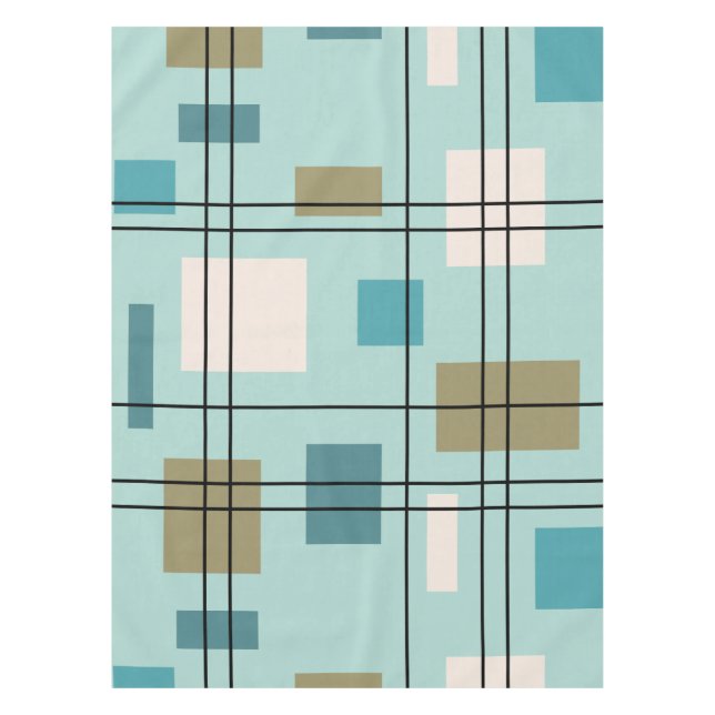 Toalha De Mesa Mid Century Modern Geometric 5 (Frente)
