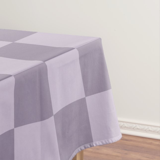 Toalha De Mesa Minimalist Soft Lavender Checkerboard Pattern  (Posição Original)