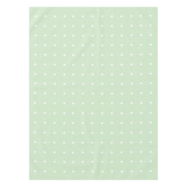 Toalha De Mesa Mint Green Com Tablecloth De Bolinhas Branco (Frente)