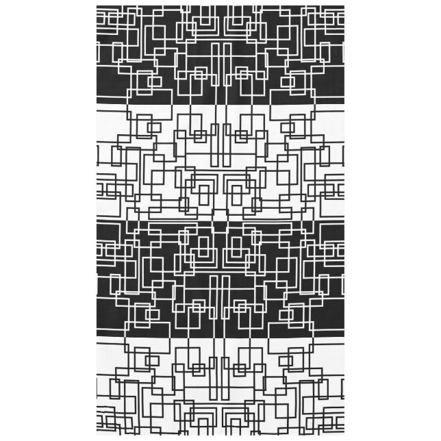 Toalha De Mesa Mistura de BW Quadrados Geométricos Modernos (Frente)