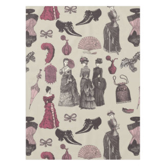 Toalha De Mesa moda feminina da era vitoriana toile bege