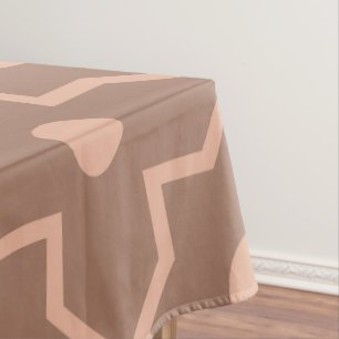 Toalha De Mesa Modern Mocha Mousse Forma Geométrica Rosa Dusty
