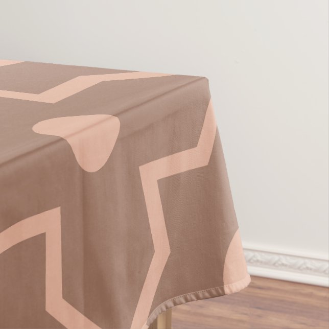 Toalha De Mesa Modern Mocha Mousse Forma Geométrica Rosa Dusty (Posição Original)