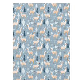 Toalha De Mesa Modern Reindeer Snowflake Pastel Cachinho Elegante