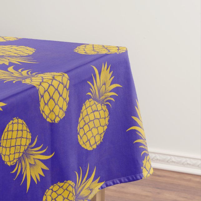 Toalha De Mesa Modern Tropical Pineapple Watercolor (Posição Original)