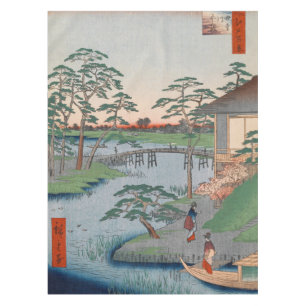 Toalha De Mesa Mokuboji Temple Vintage Ukiyo-e Art Japonês