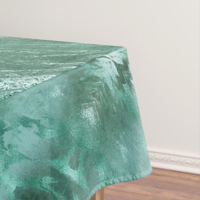 Toalha De Mesa Molten Jade | Emerald Green Luxury Marble (Posição Original)