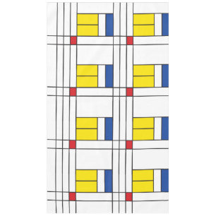 Toalha De Mesa Mondrian II Design de Arte Moderna Minimalista De