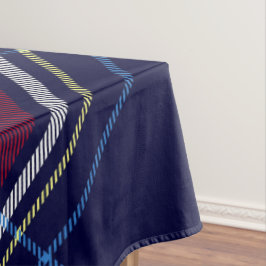 Toalha De Mesa Monograma de Tartan Vermelho Azul em Leão Celta |