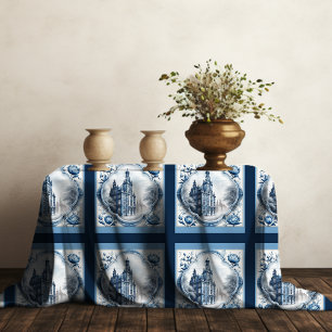 Toalha De Mesa Monograma floral impressionante da chinoiserie toi