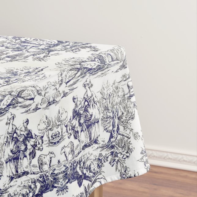 Toalha De Mesa Monograma preto de jouy, legenda (Posição Original)