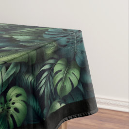 Toalha De Mesa Monstera Tropical Botânica Verde Selva 