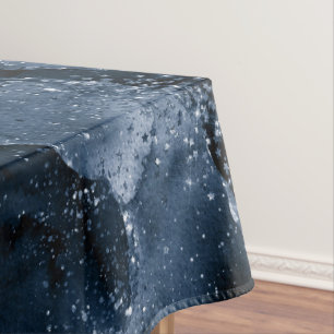 Toalha De Mesa Moody Marinho Agate Toneladas de Joel Azul Dusty