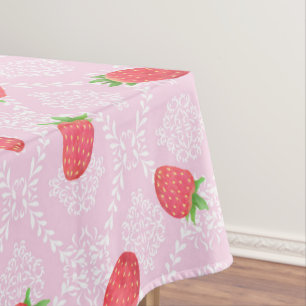 Toalha De Mesa Morango Rosa