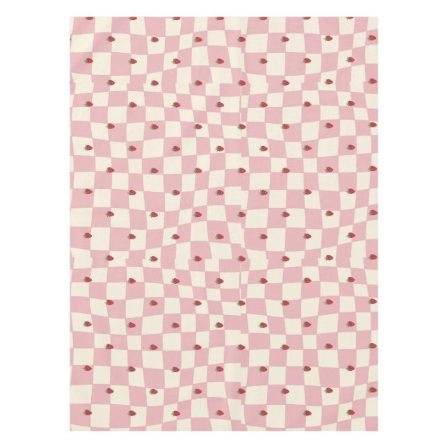 Toalha De Mesa morango rosa (Frente)