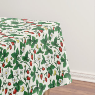 Toalha De Mesa Morangos silvestres vermelho/amarelo/verde/branco 
