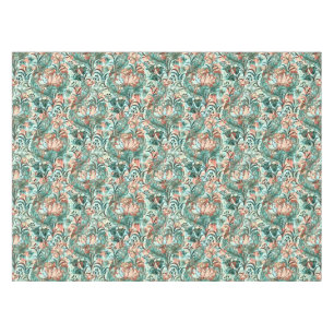 Toalha De Mesa Morris Inspirou Tulipas,Peonias,Acanthus Green