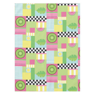 Toalha De Mesa Mosaico amarelo-rosa-rosa-fruta-de-verão colorido