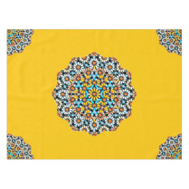 Toalha De Mesa Mosaico marroquino, Turquesa e Amarelo
