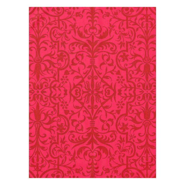 Toalha De Mesa Motif vitoriano em vermelho (Frente)