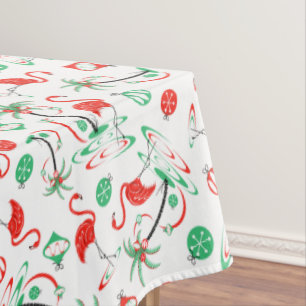 Toalha De Mesa Multi tablecloth do flamingo vermelho do Natal