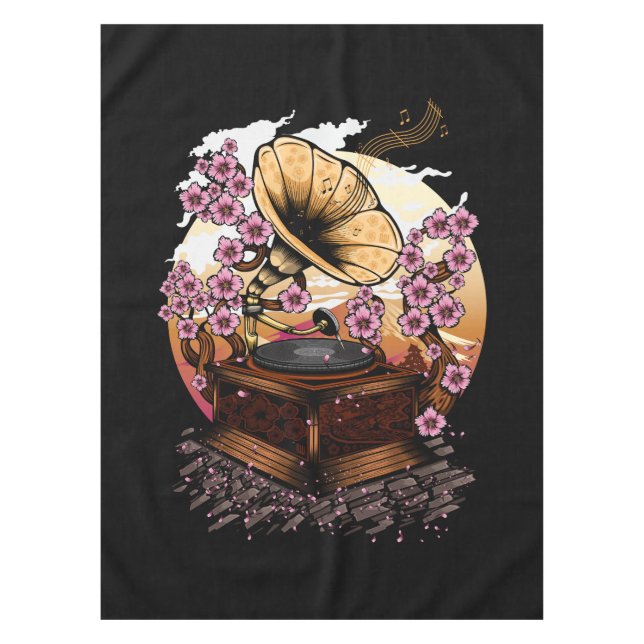 Toalha De Mesa Musical de Cherry Blossom (Frente)