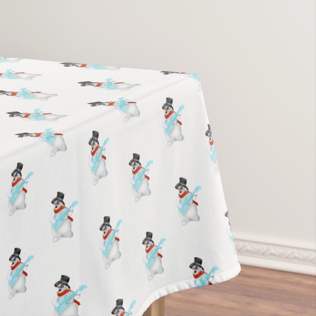 Toalha De Mesa Musical Snowmans Tablecloth (Posição Original)